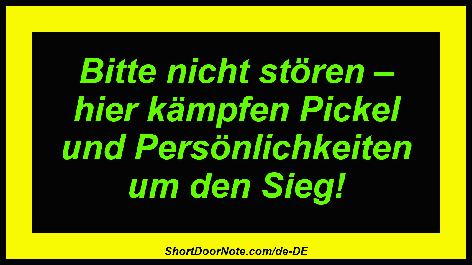 Bitte nicht stören – hier kämpfen Pickel und Persönlichkeiten um den Sieg!
