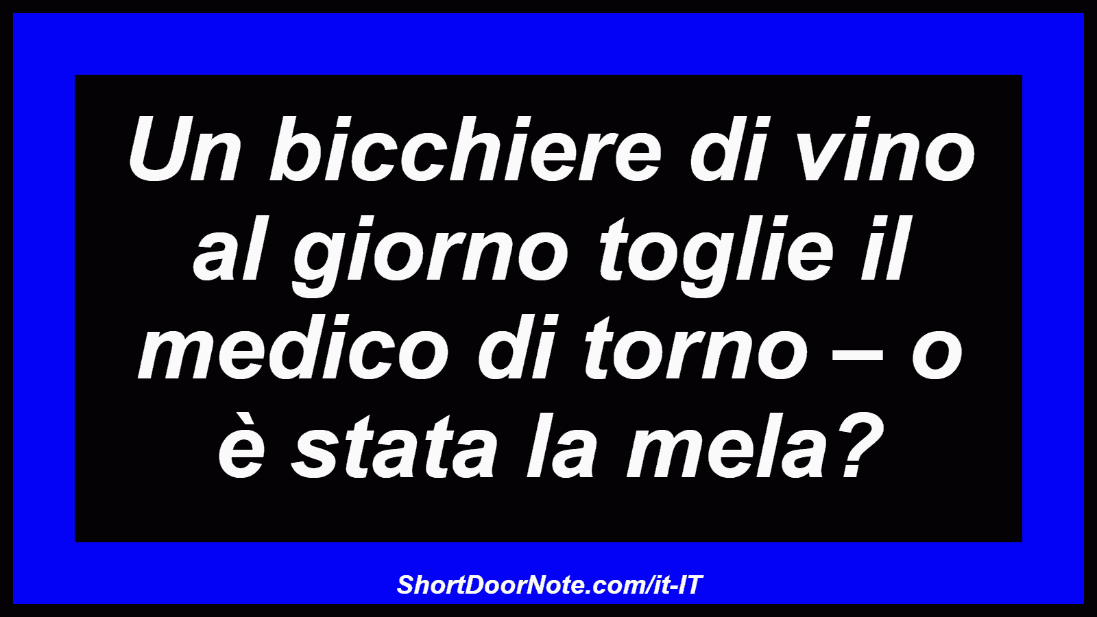 Un bicchiere di vino al giorno toglie il medico di torno – o è stata la mela?
