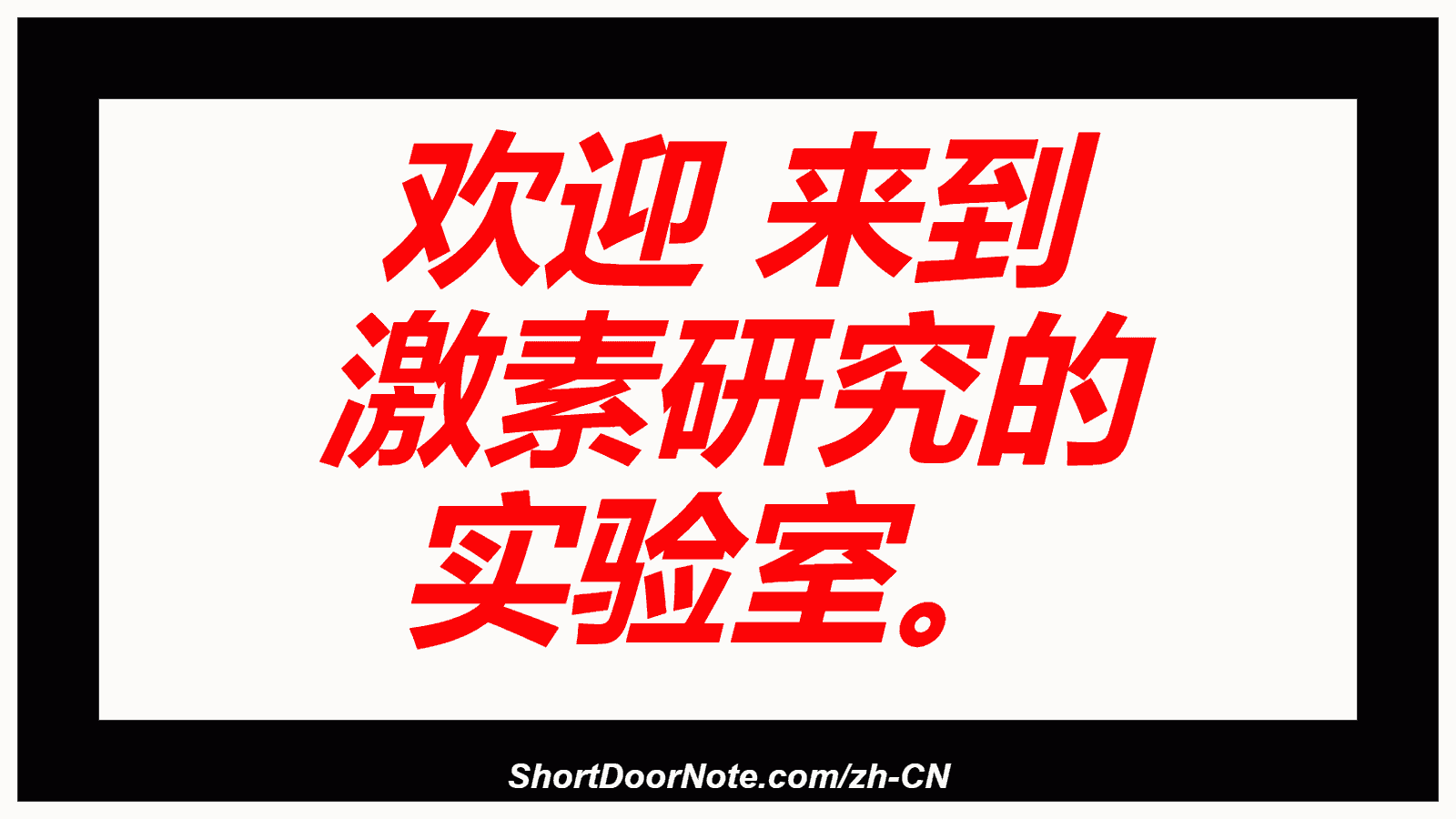 欢迎 来到 激素研究的 实验室。
